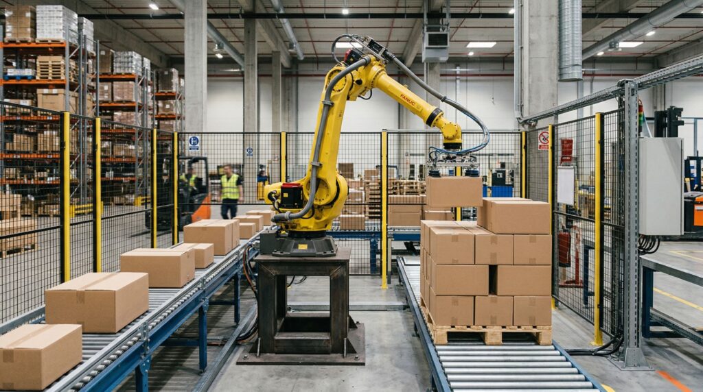 Pallettizzatore per logistica a installazione rapida