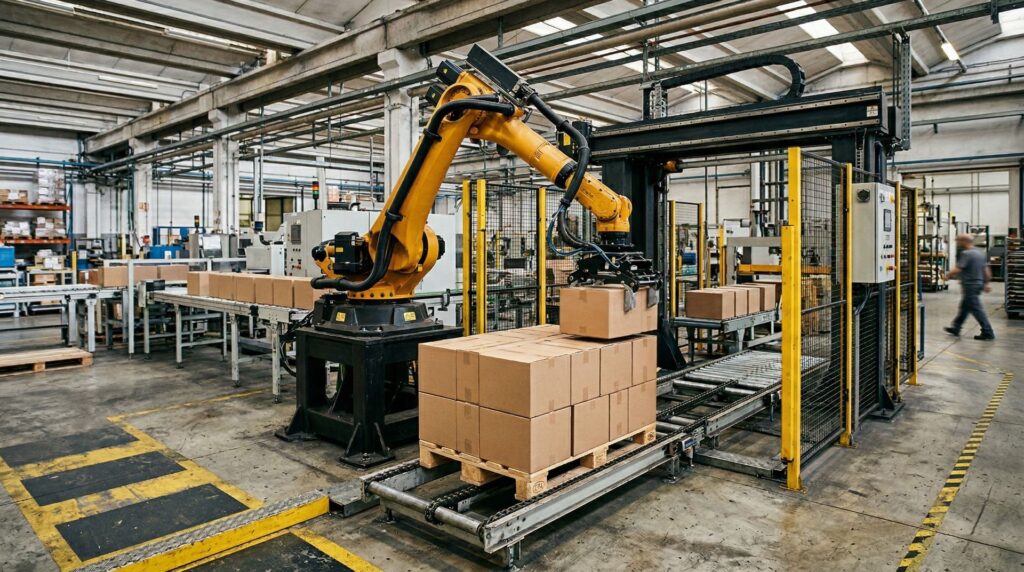 Pallettizzatore per produzione nei picchi di lavoro
